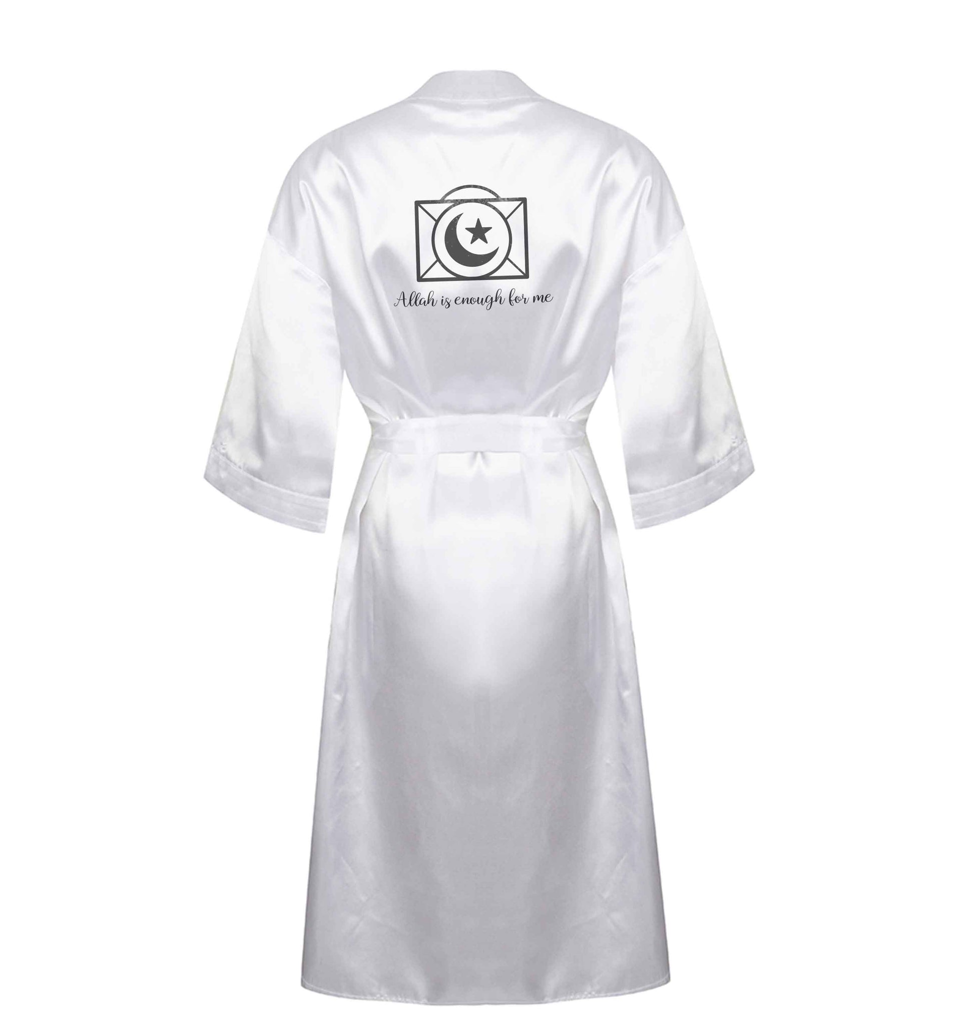 Allah is enough for me XL/XXL white ladies dressing gown size 16/18