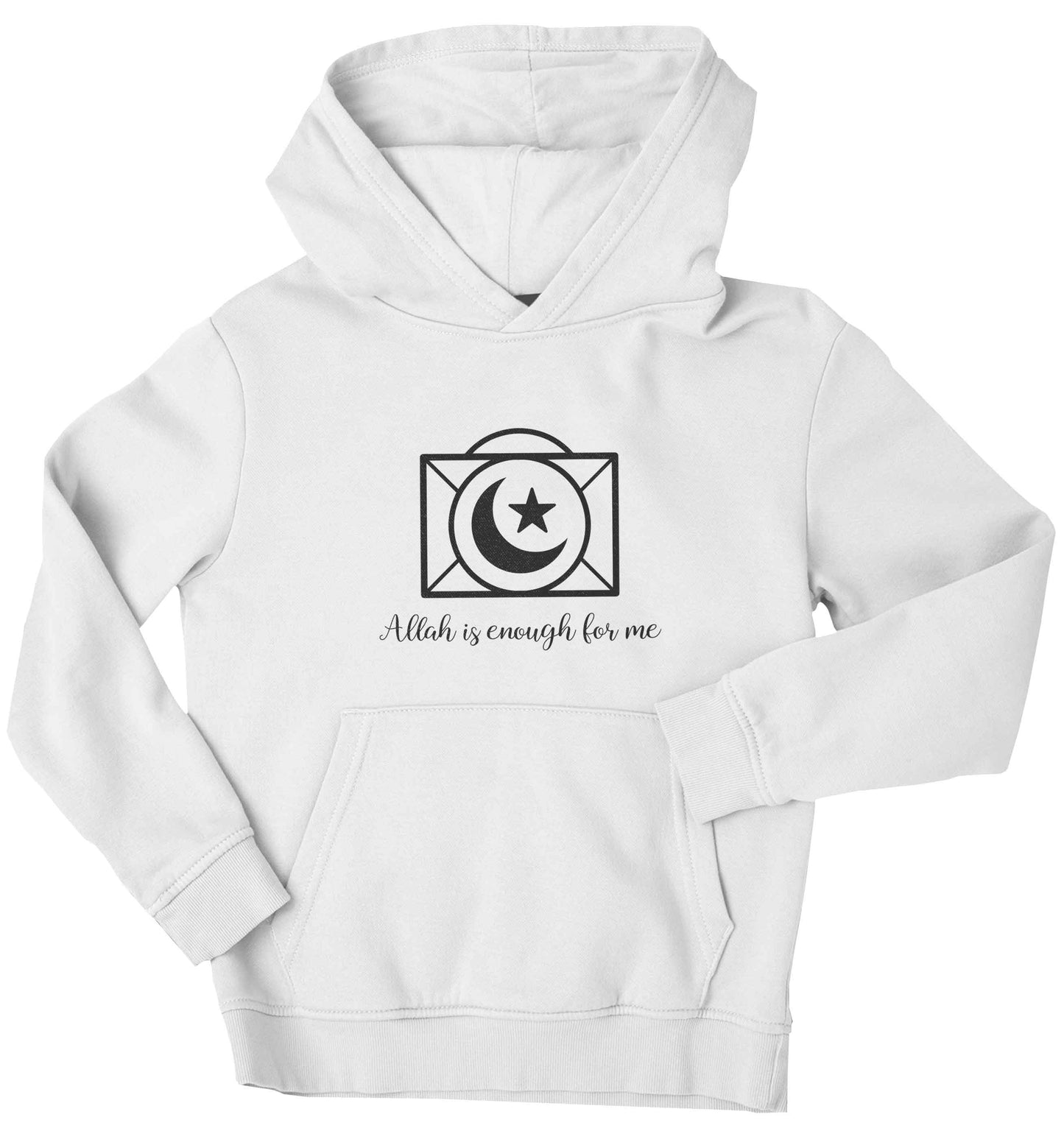 Allah is enough for me children's white hoodie 12-13 Years