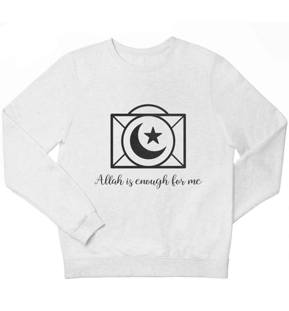 Allah is enough for me children's white sweater 12-13 Years