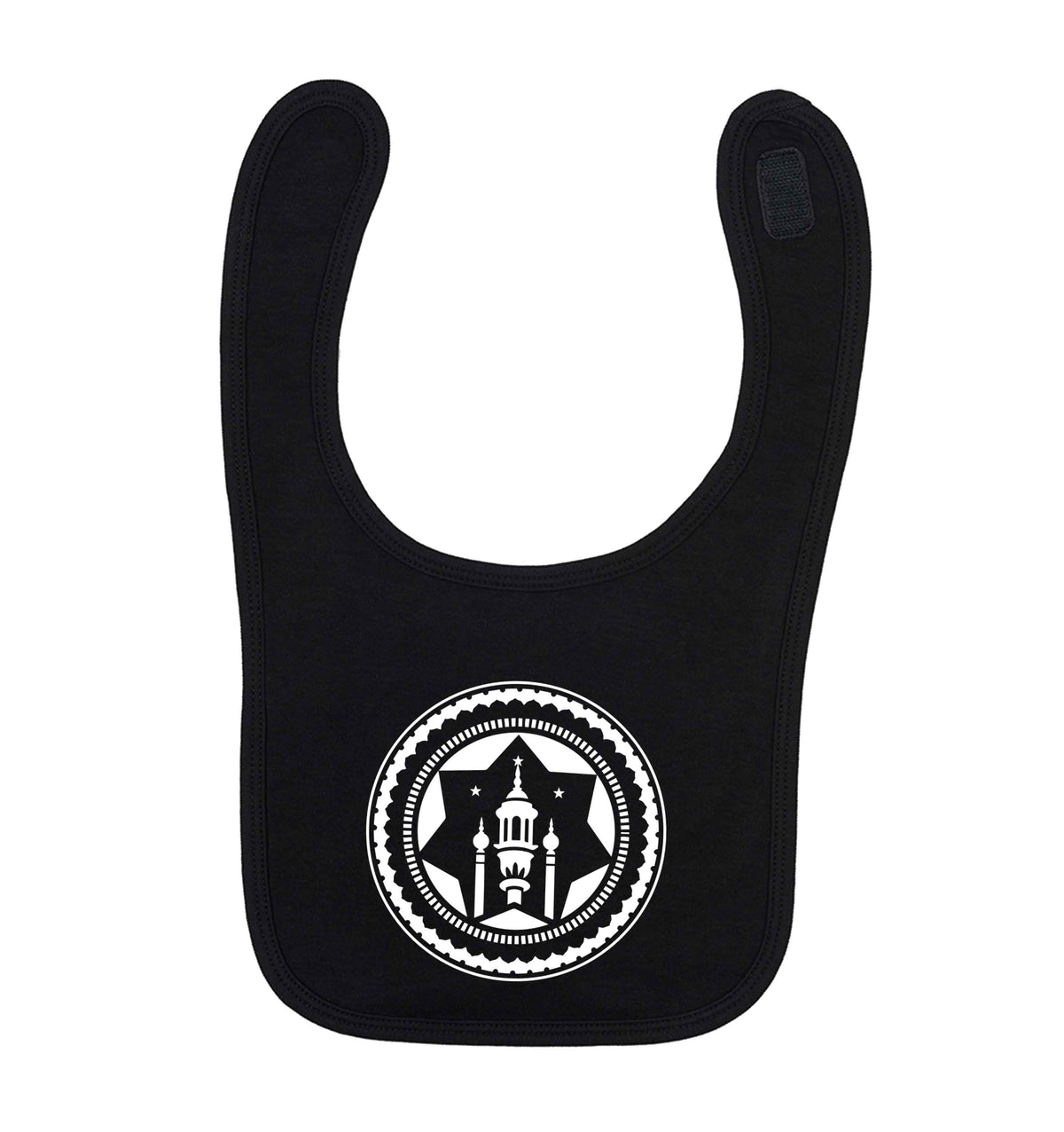 mosque black baby bib