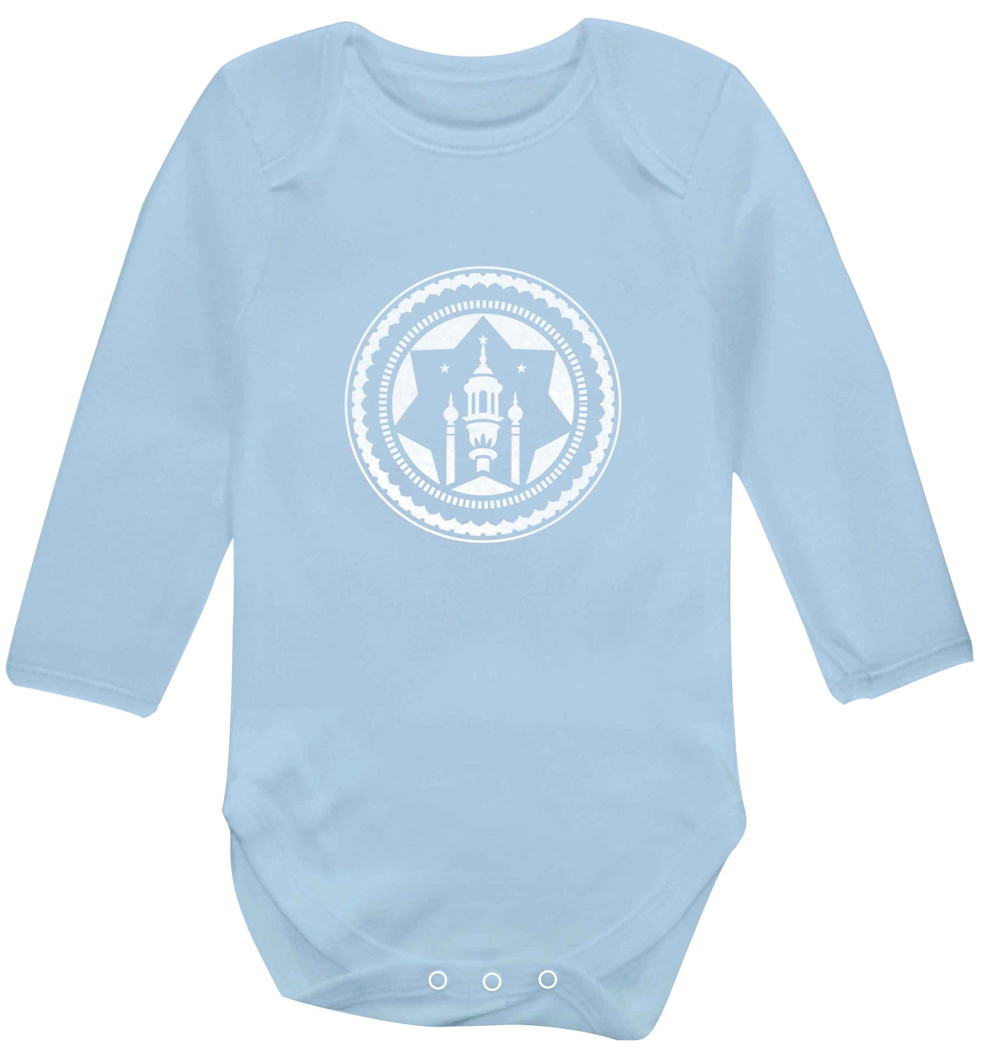 mosque baby vest long sleeved pale blue 6-12 months