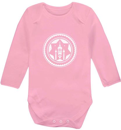 mosque baby vest long sleeved pale pink 6-12 months