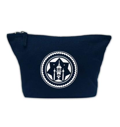 mosque navy makeup bag