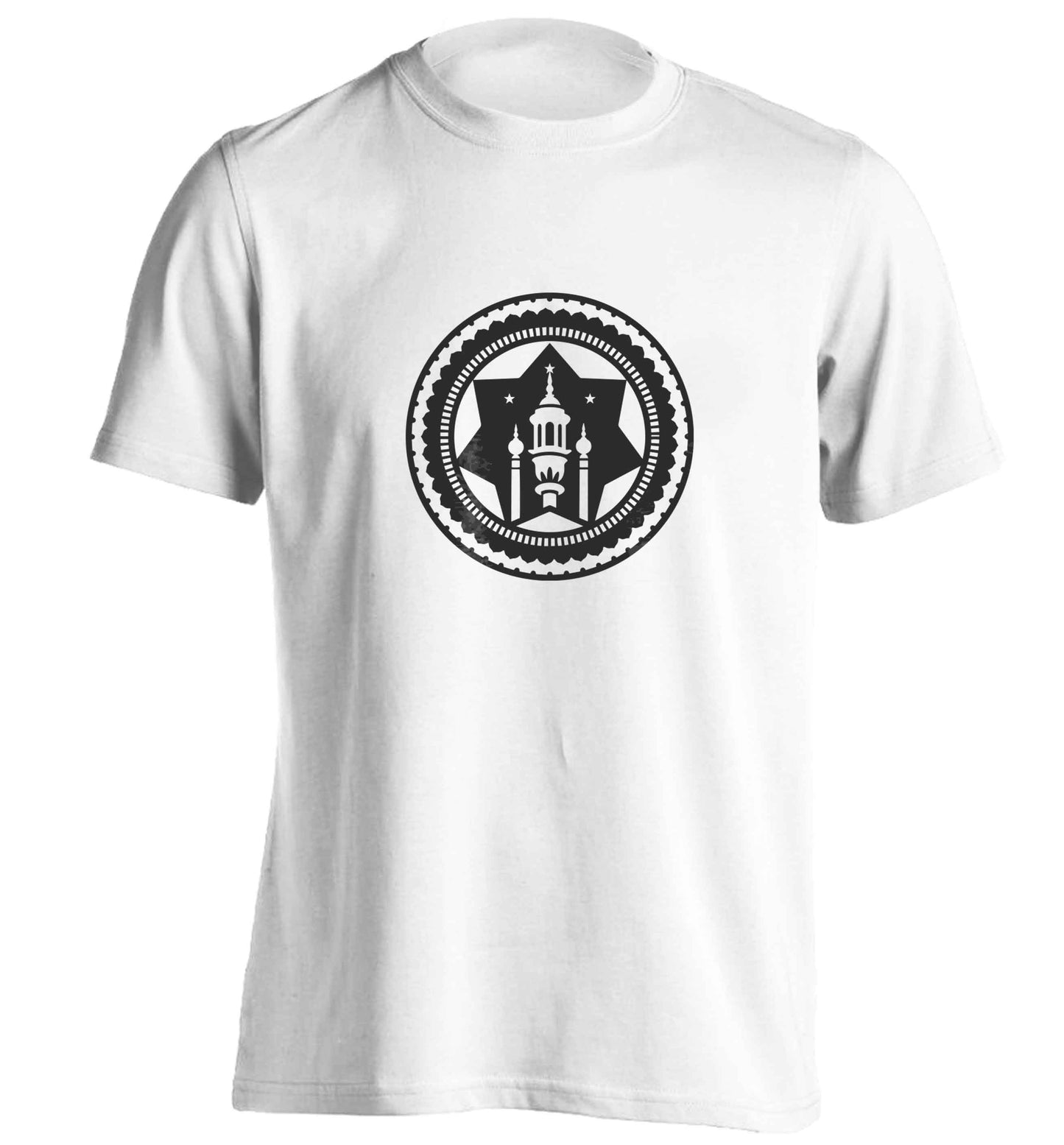 mosque adults unisex white Tshirt 2XL