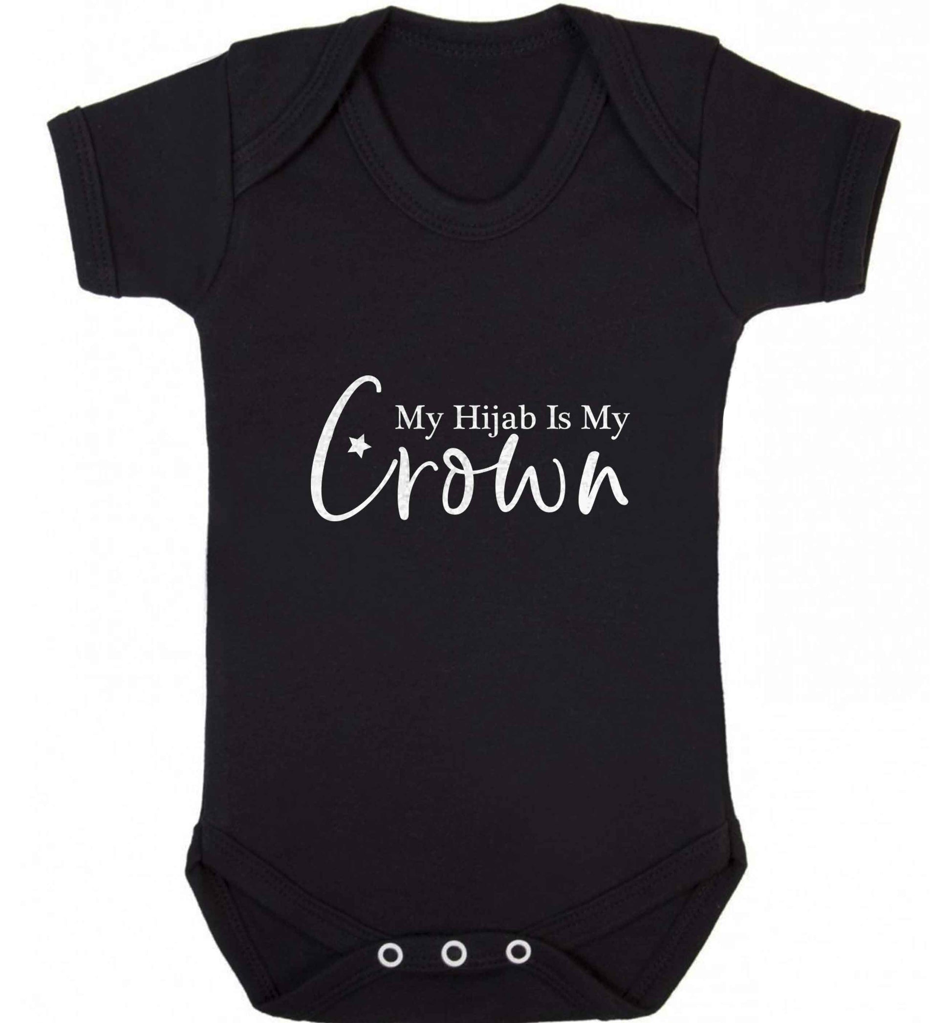 My hijab is my crown baby vest black 18-24 months