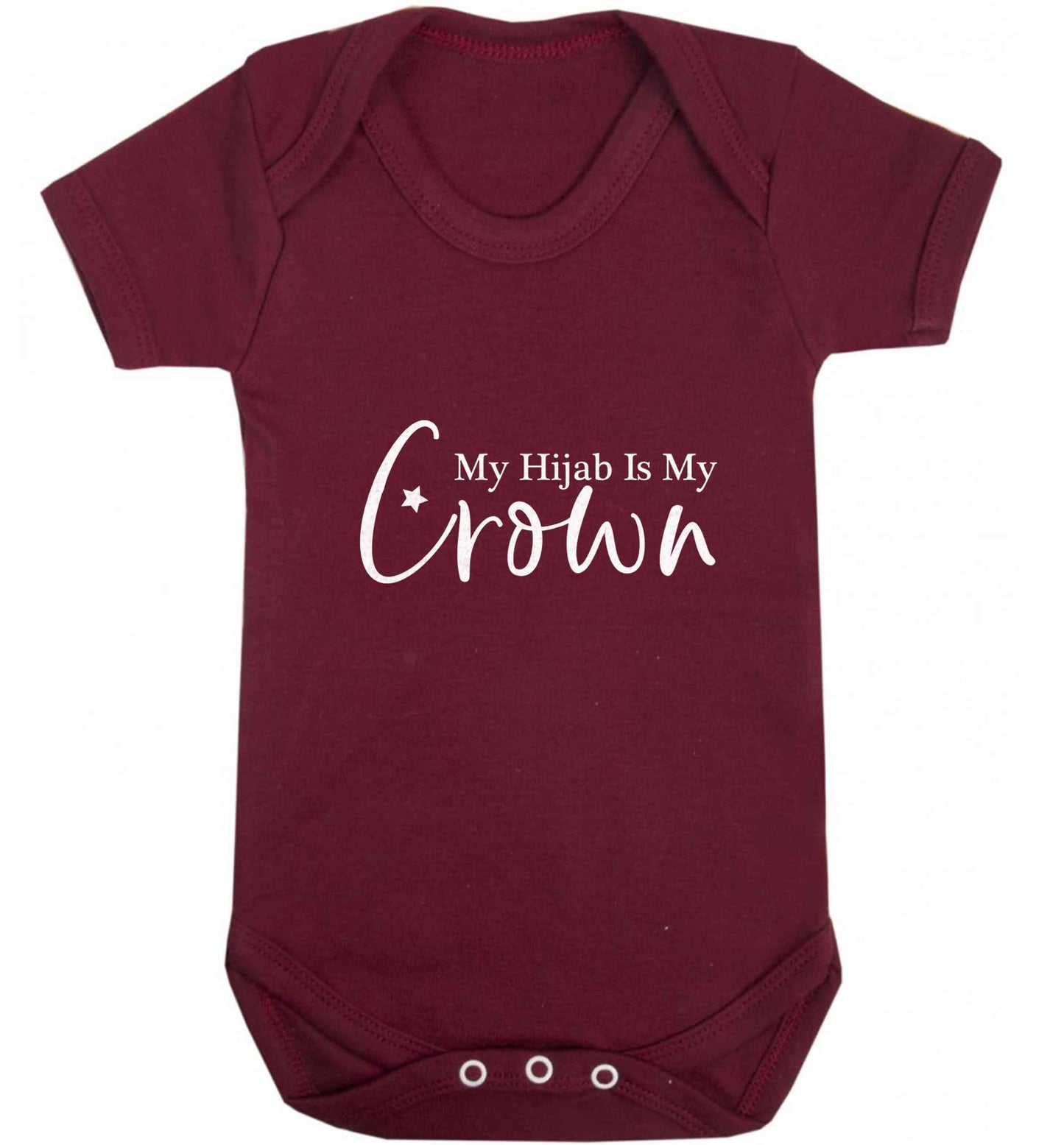My hijab is my crown baby vest maroon 18-24 months