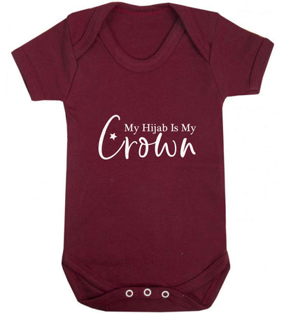 My hijab is my crown baby vest maroon 18-24 months