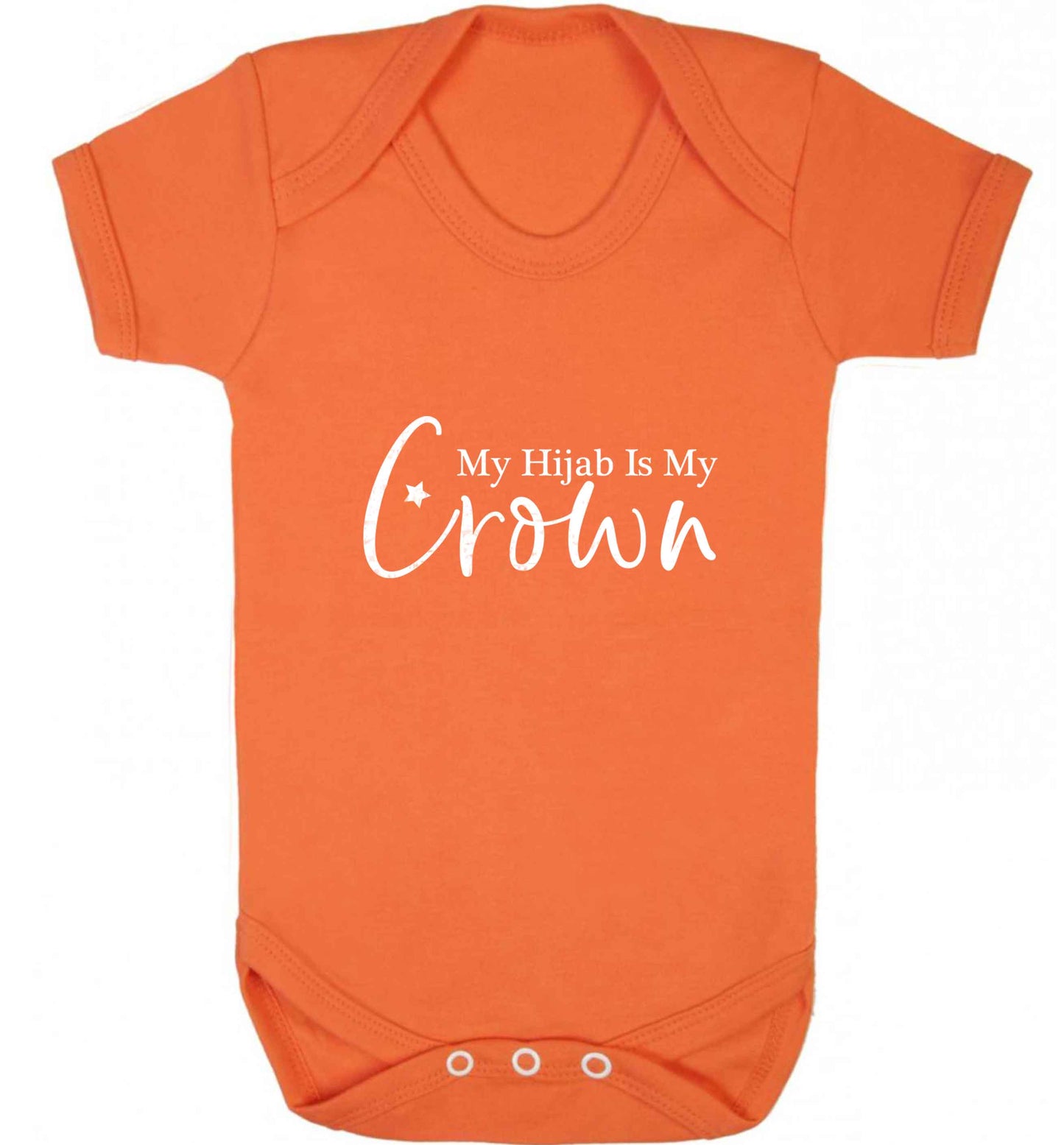 My hijab is my crown baby vest orange 18-24 months