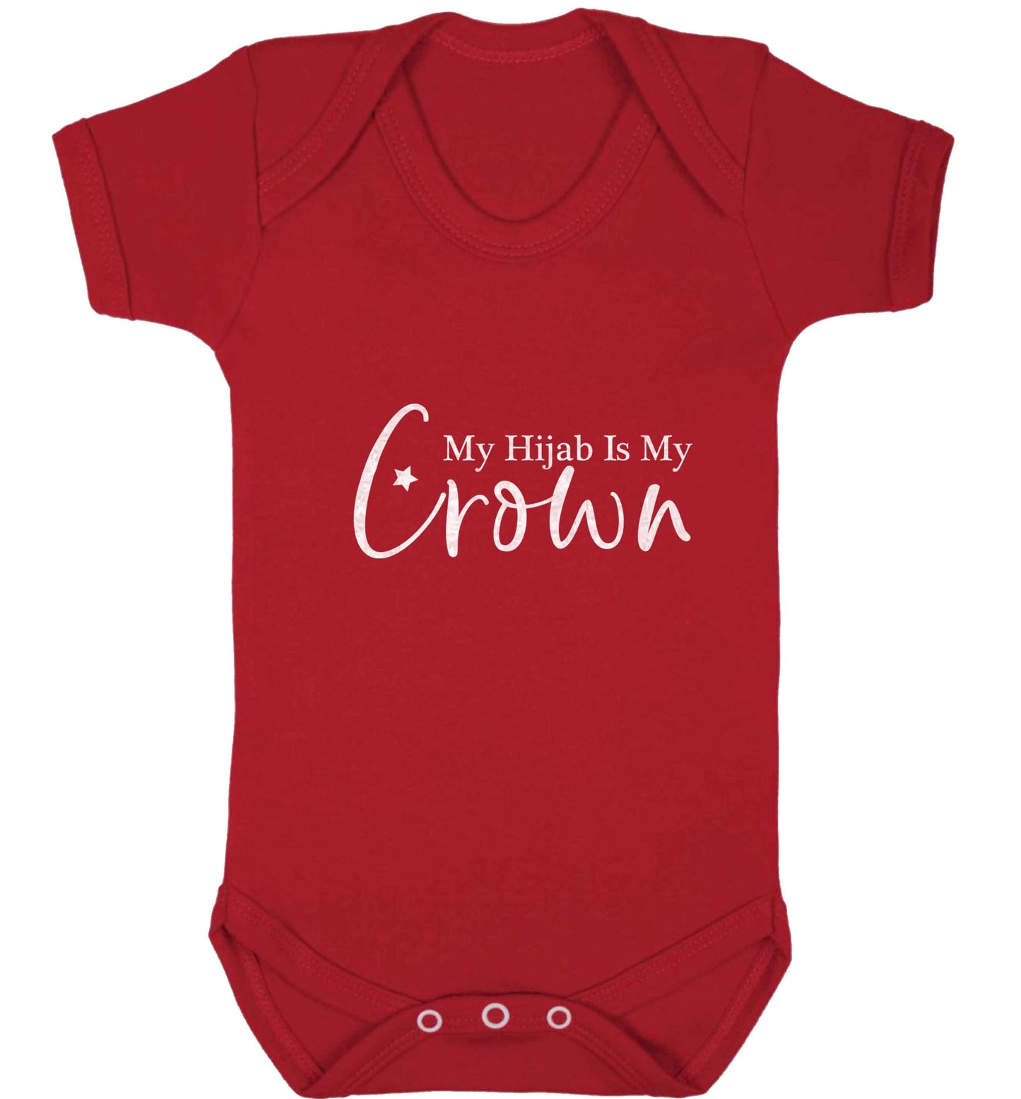 My hijab is my crown baby vest red 18-24 months