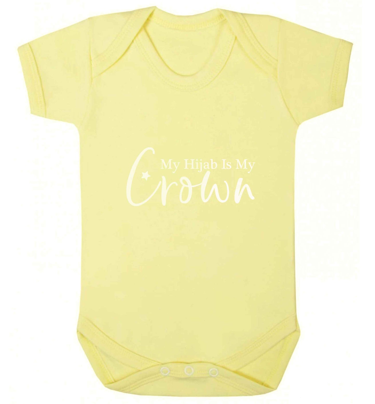 My hijab is my crown baby vest pale yellow 18-24 months
