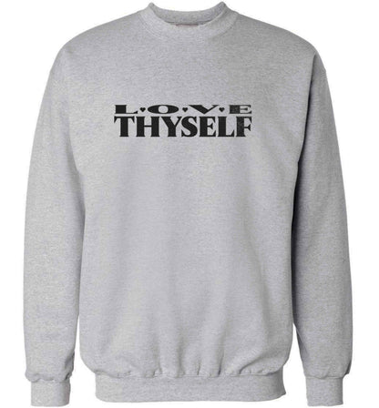 Love thyself adult's unisex grey sweater 2XL