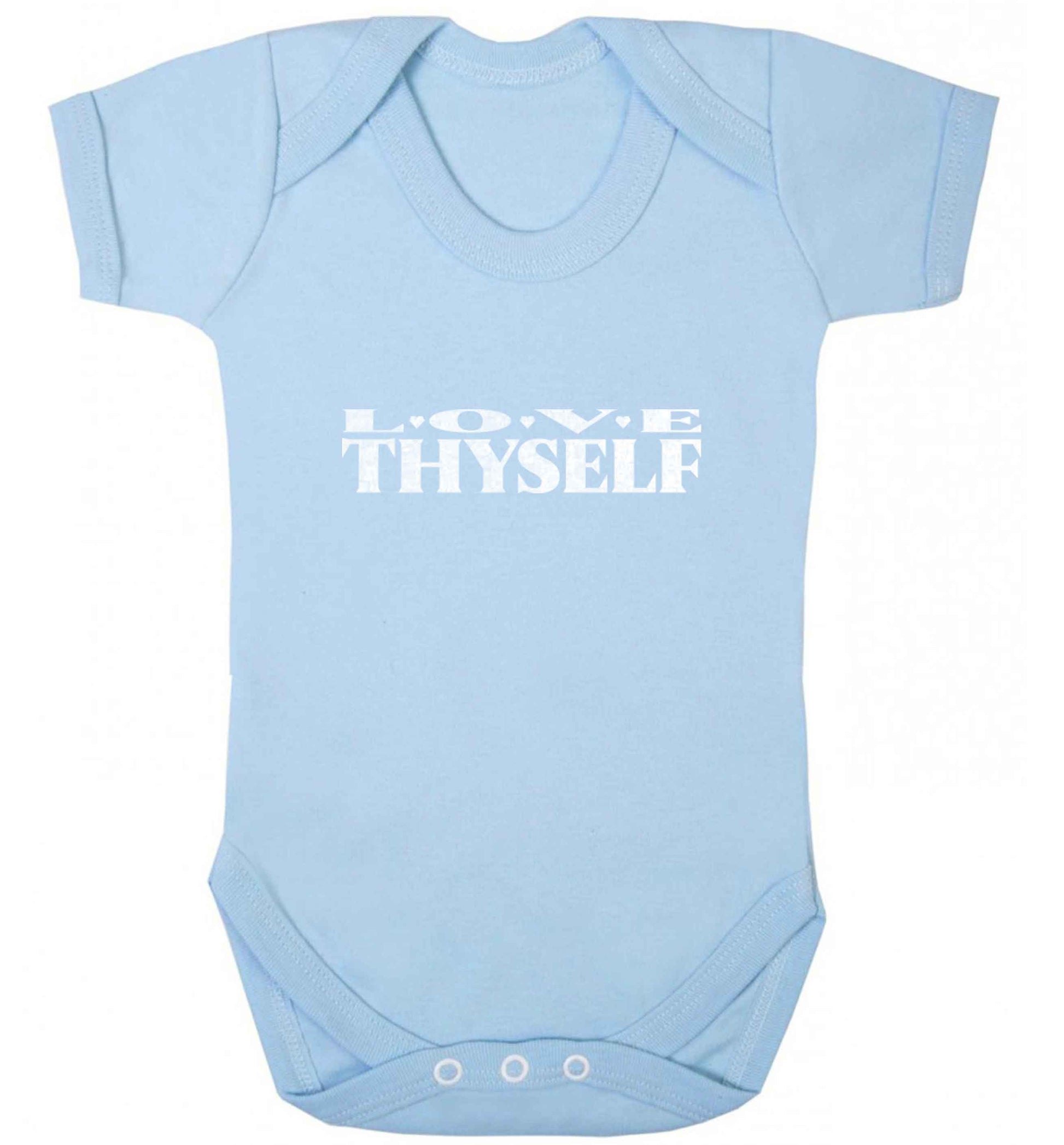 Love thyself baby vest pale blue 18-24 months