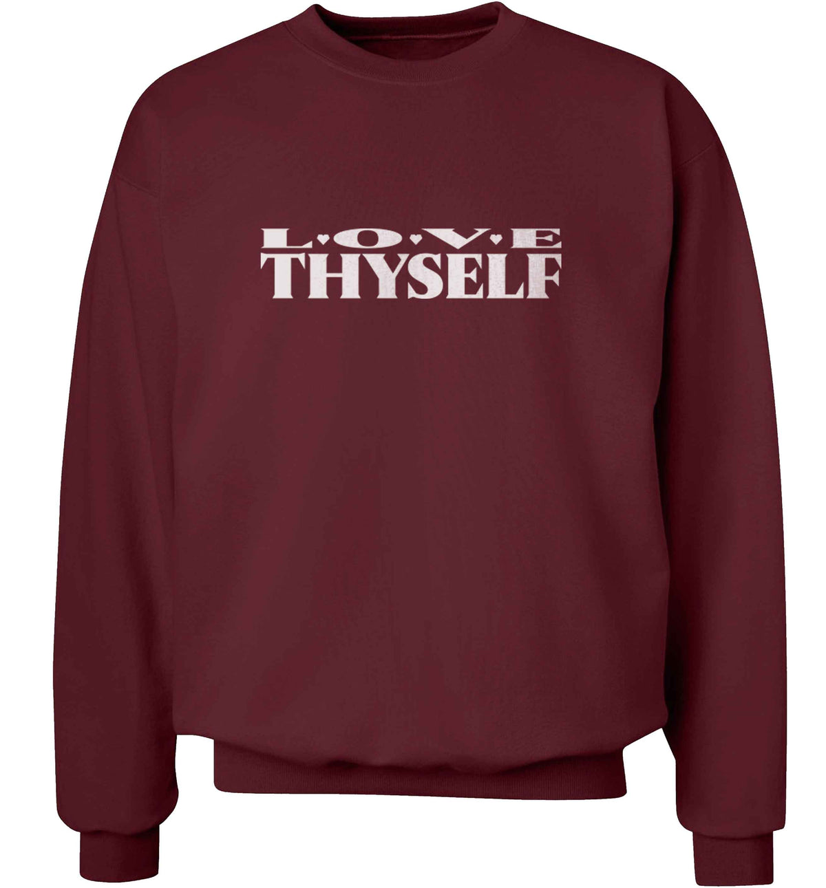 Love thyself adult's unisex maroon sweater 2XL