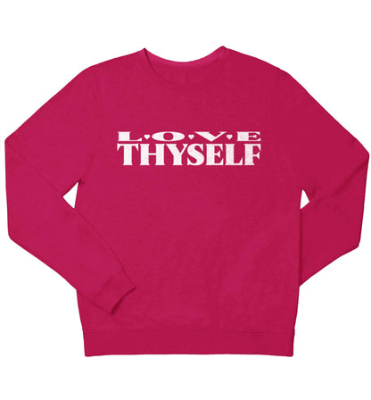Love thyself children's pink sweater 12-13 Years