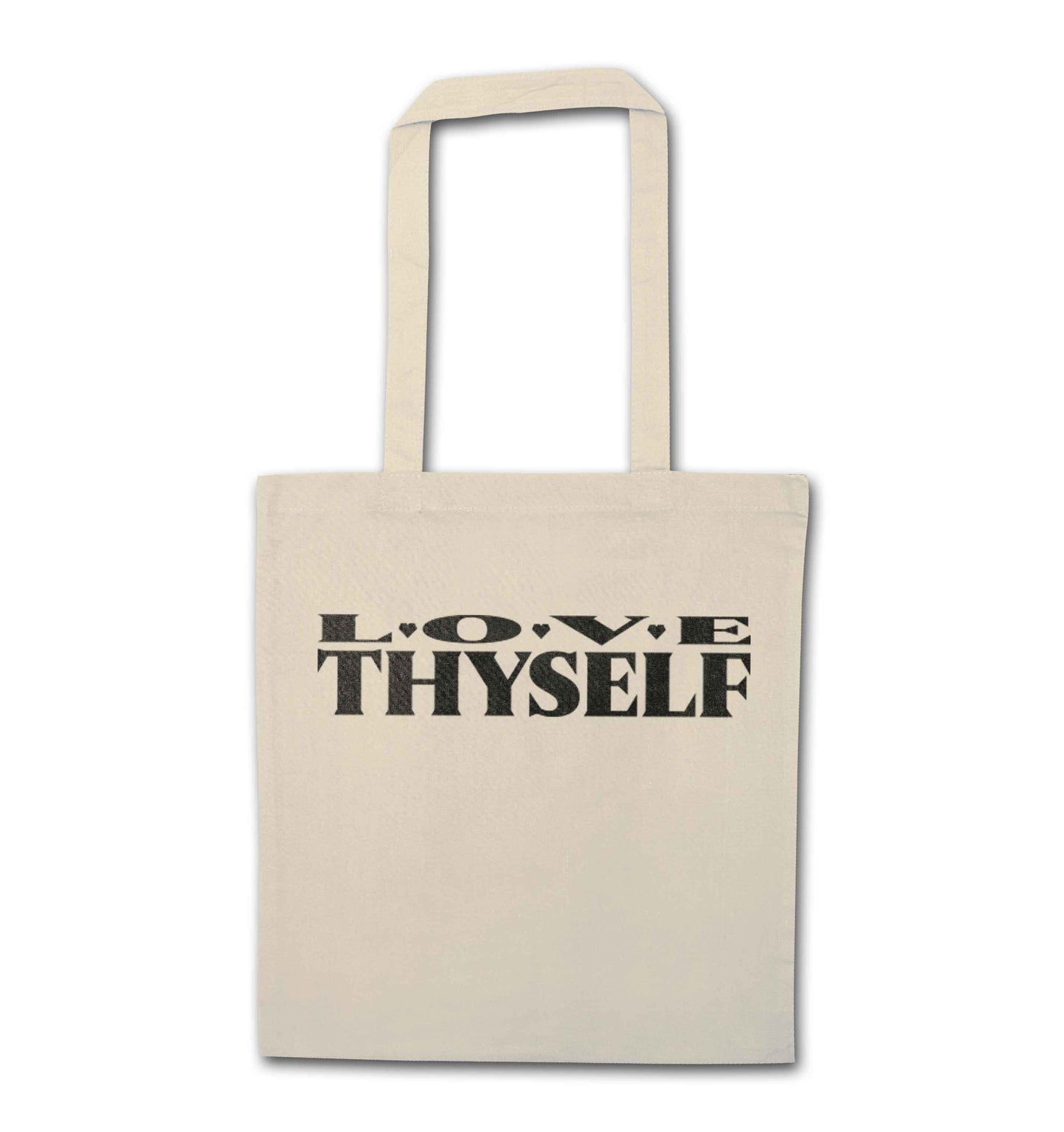 Love thyself natural tote bag