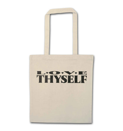 Love thyself natural tote bag