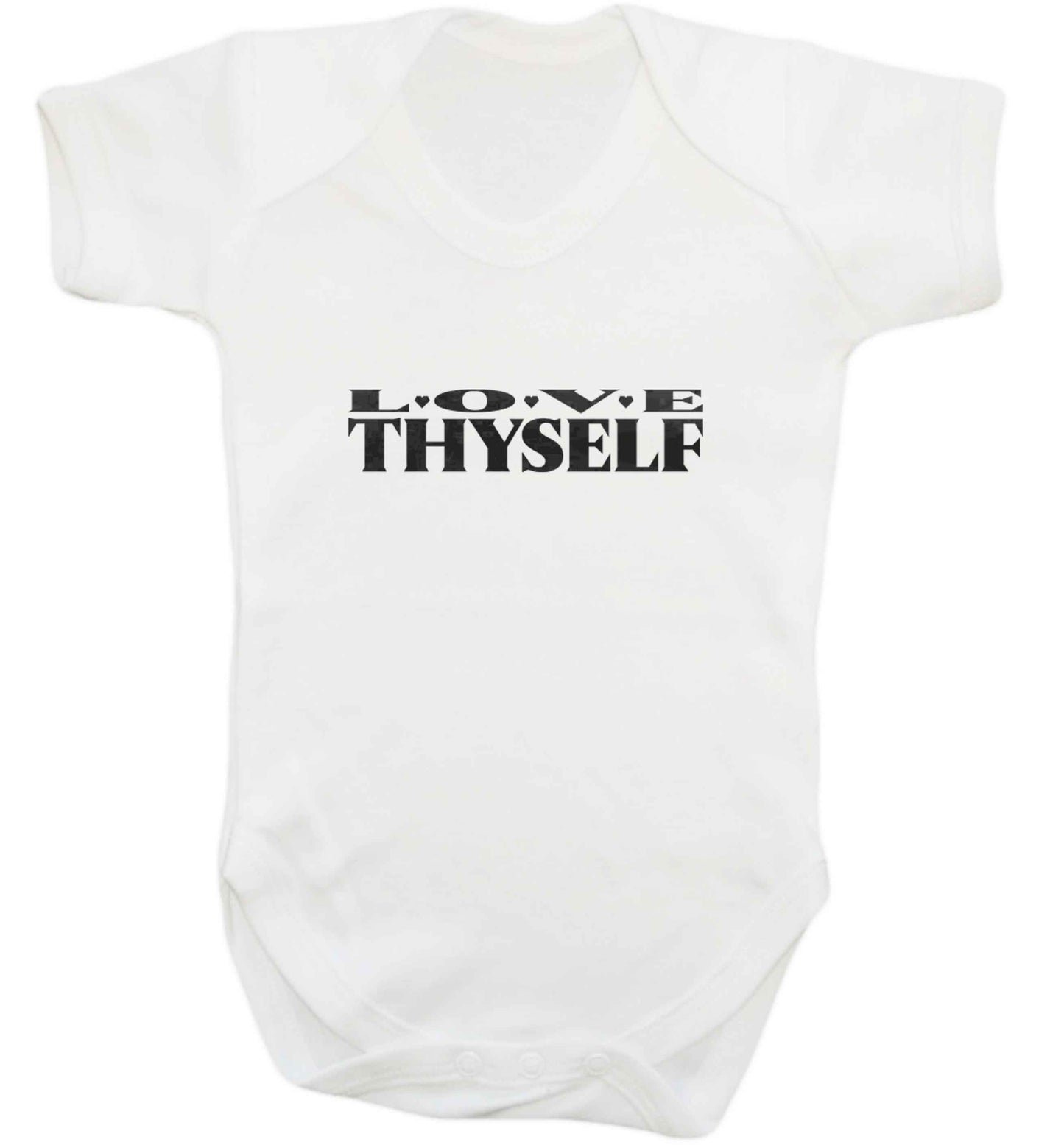 Love thyself baby vest white 18-24 months