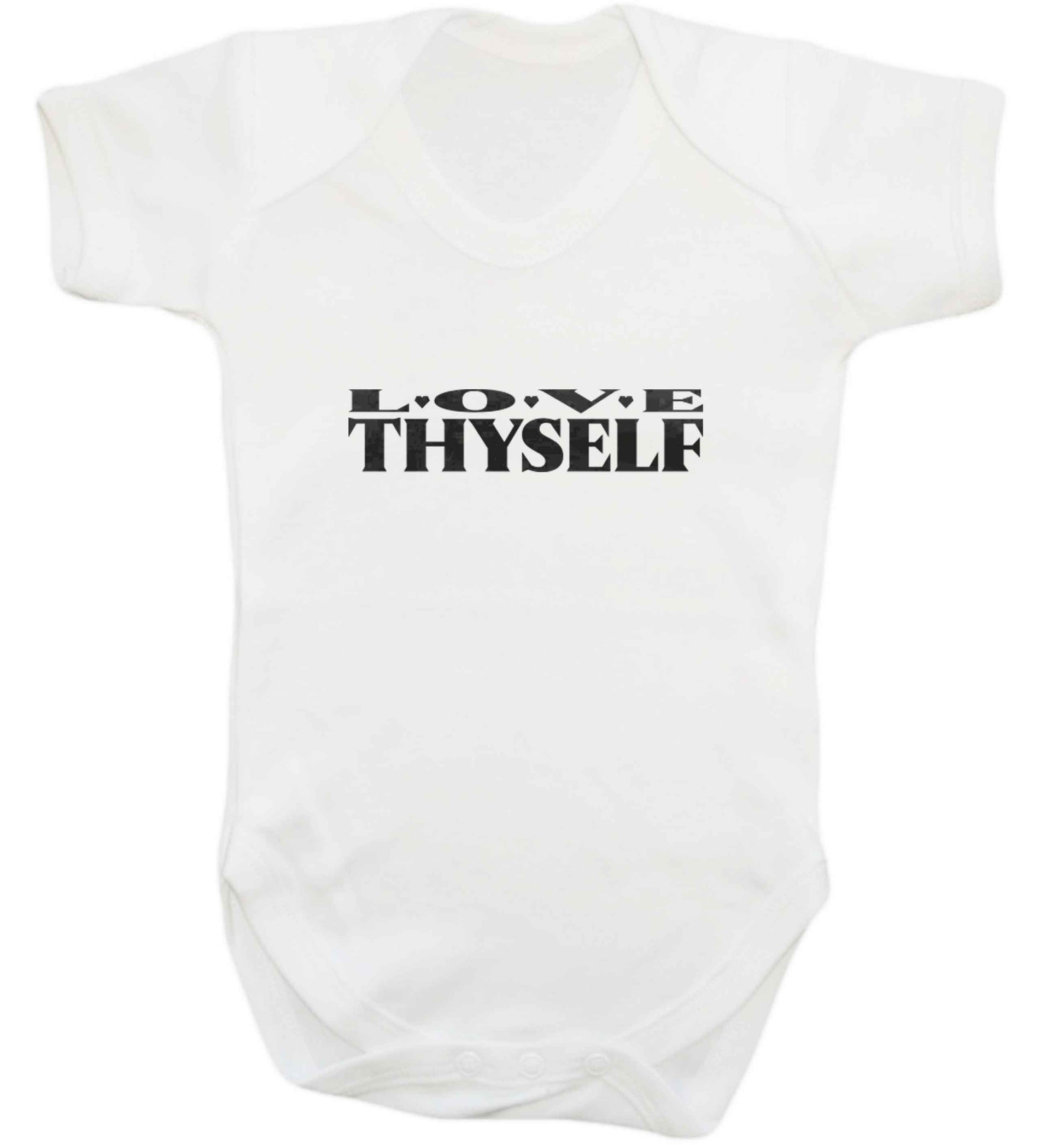 Love thyself baby vest white 18-24 months