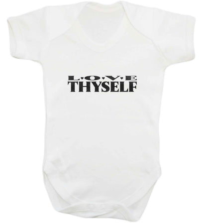Love thyself baby vest white 18-24 months