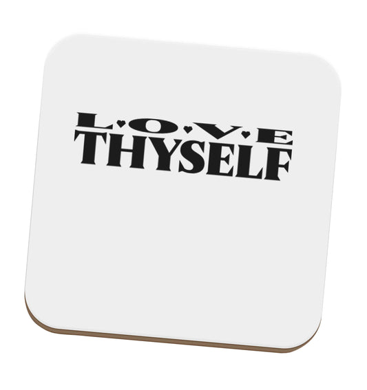 Love thyself set of four coasters