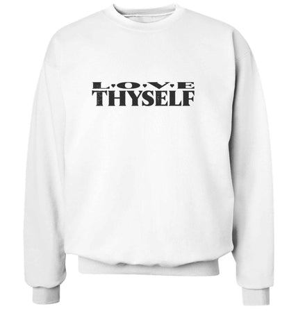 Love thyself adult's unisex white sweater 2XL
