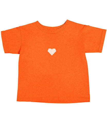 Tiny heart orange baby toddler Tshirt 2 Years