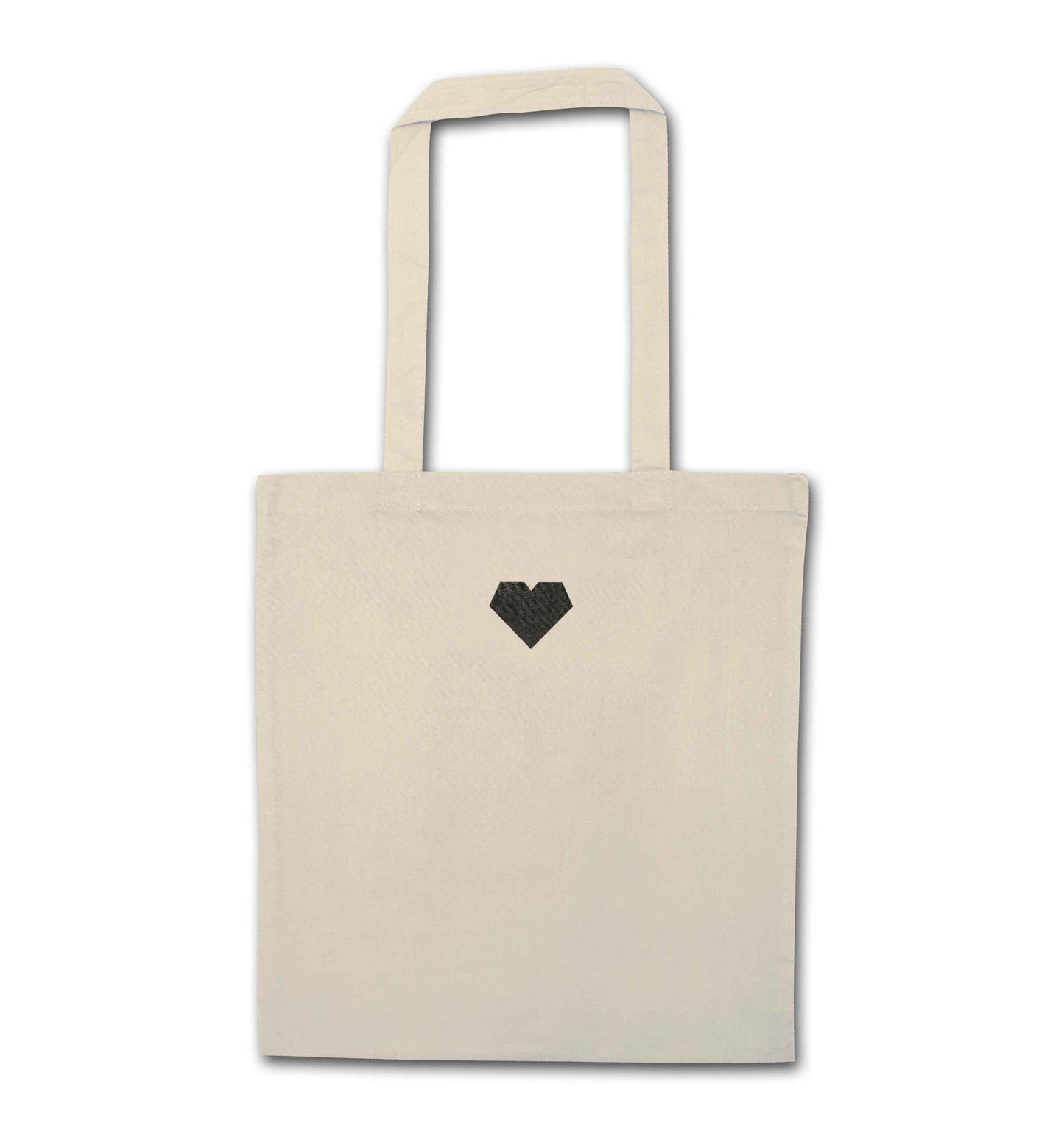 Tiny heart natural tote bag