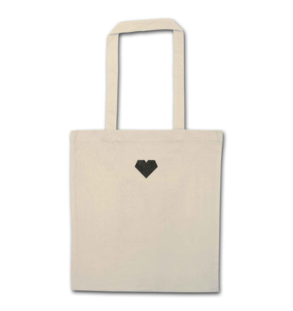 Tiny heart natural tote bag