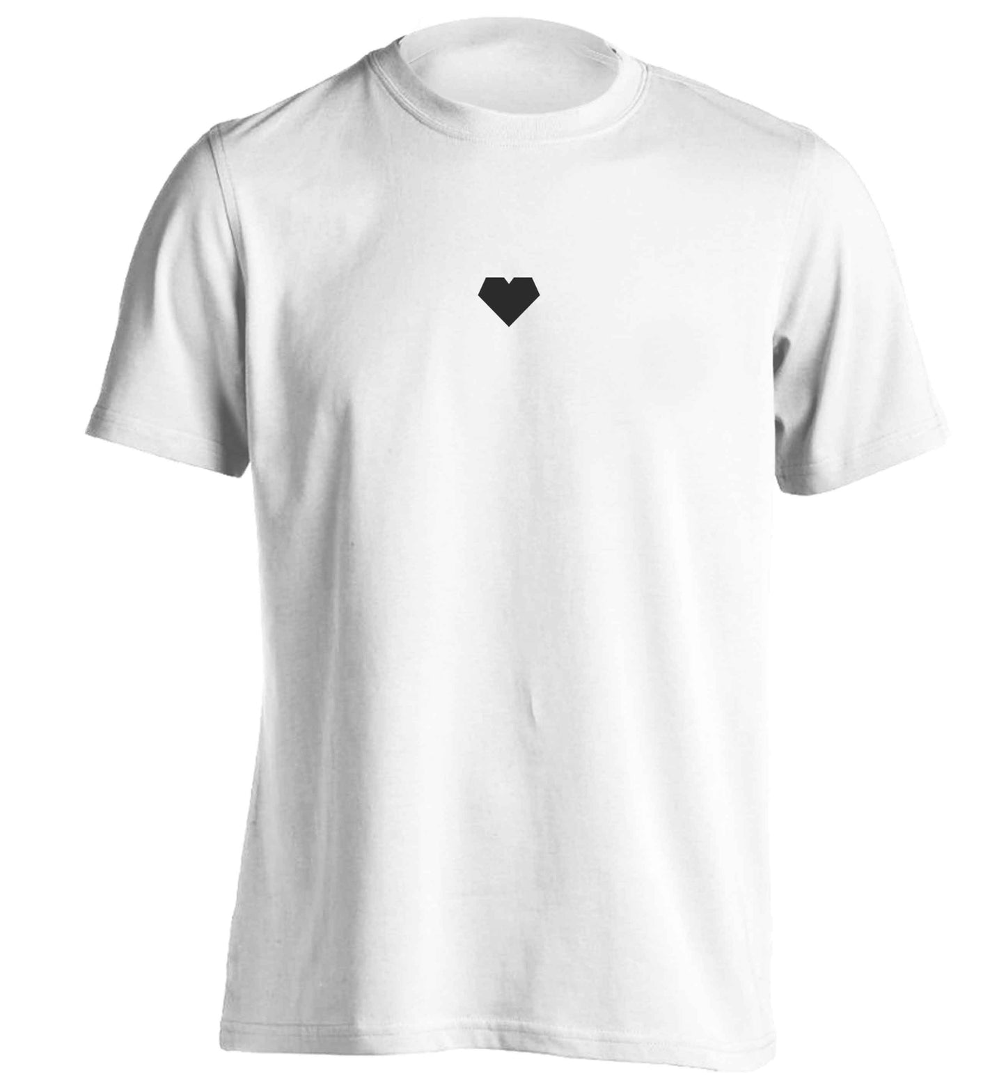Tiny heart adults unisex white Tshirt 2XL
