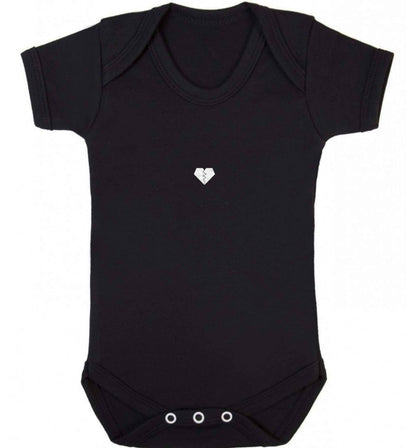 Tiny broken heart baby vest black 18-24 months