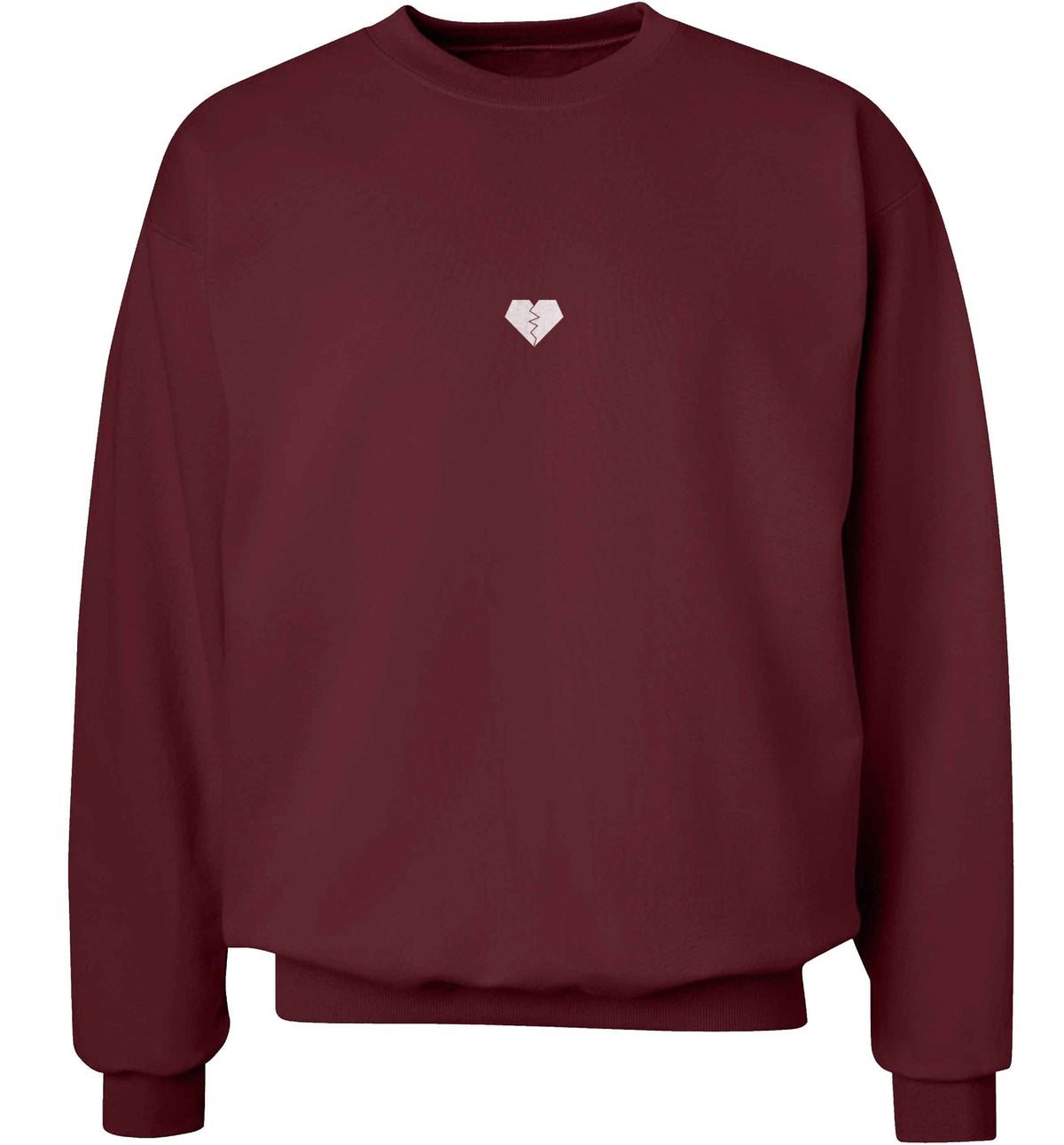 Tiny broken heart adult's unisex maroon sweater 2XL