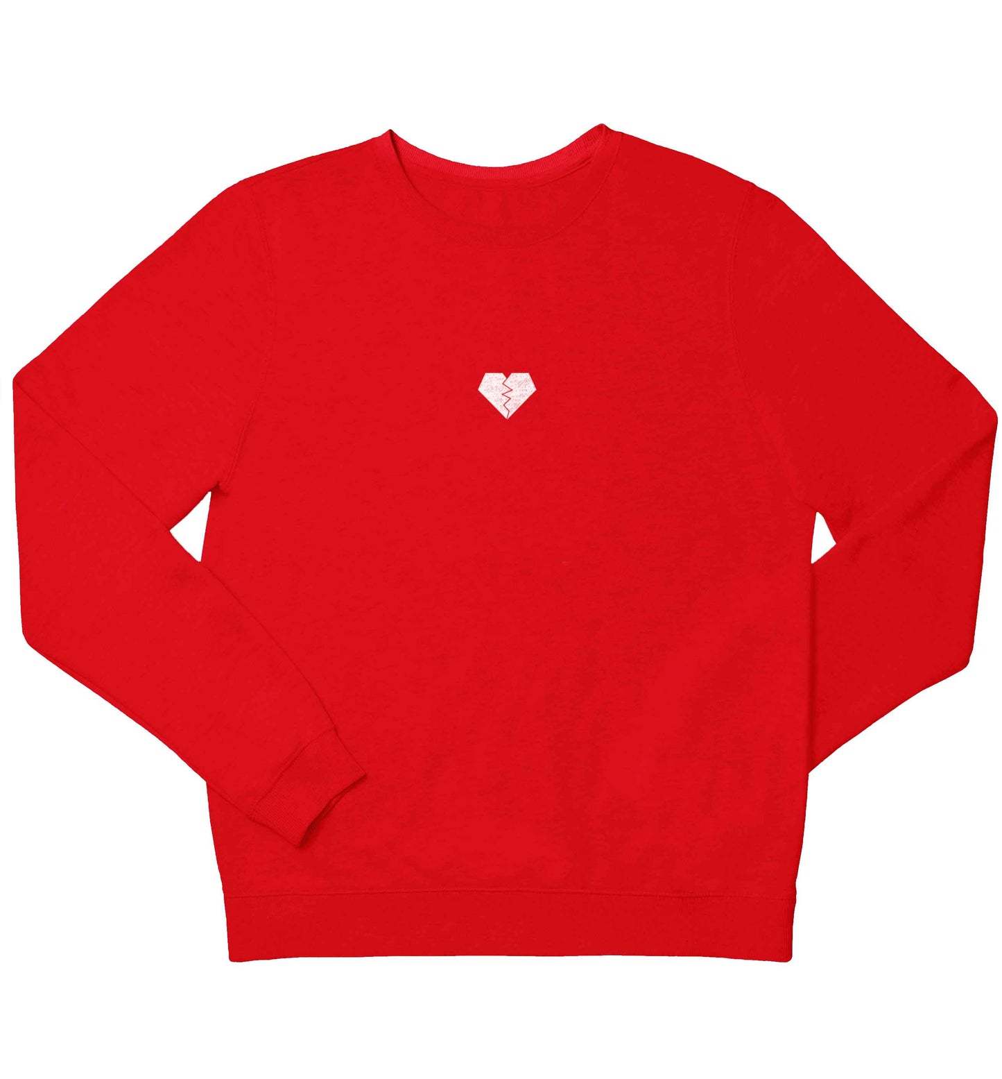 Tiny broken heart children's grey sweater 12-13 Years
