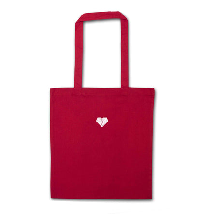 Tiny broken heart red tote bag