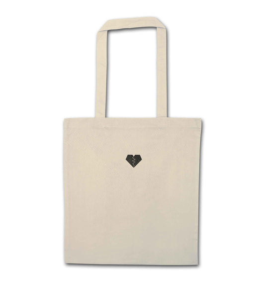 Tiny broken heart natural tote bag