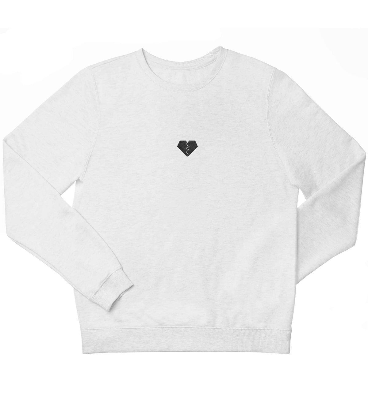 Tiny broken heart children's white sweater 12-13 Years