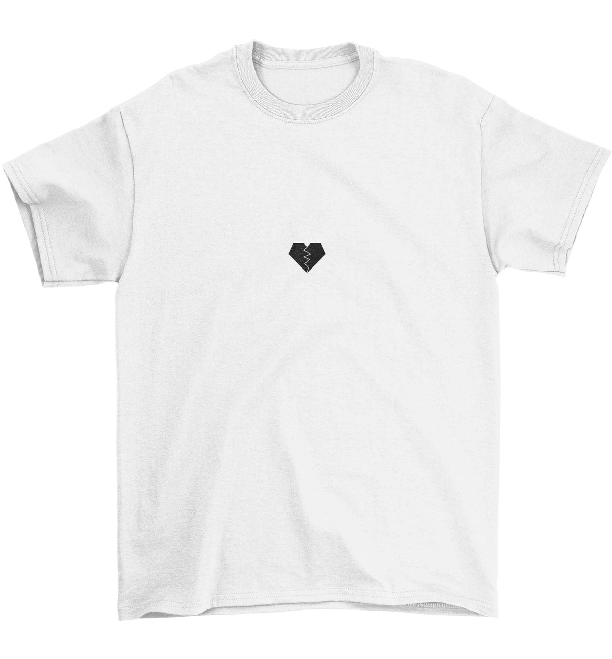 Tiny broken heart Children's white Tshirt 12-13 Years