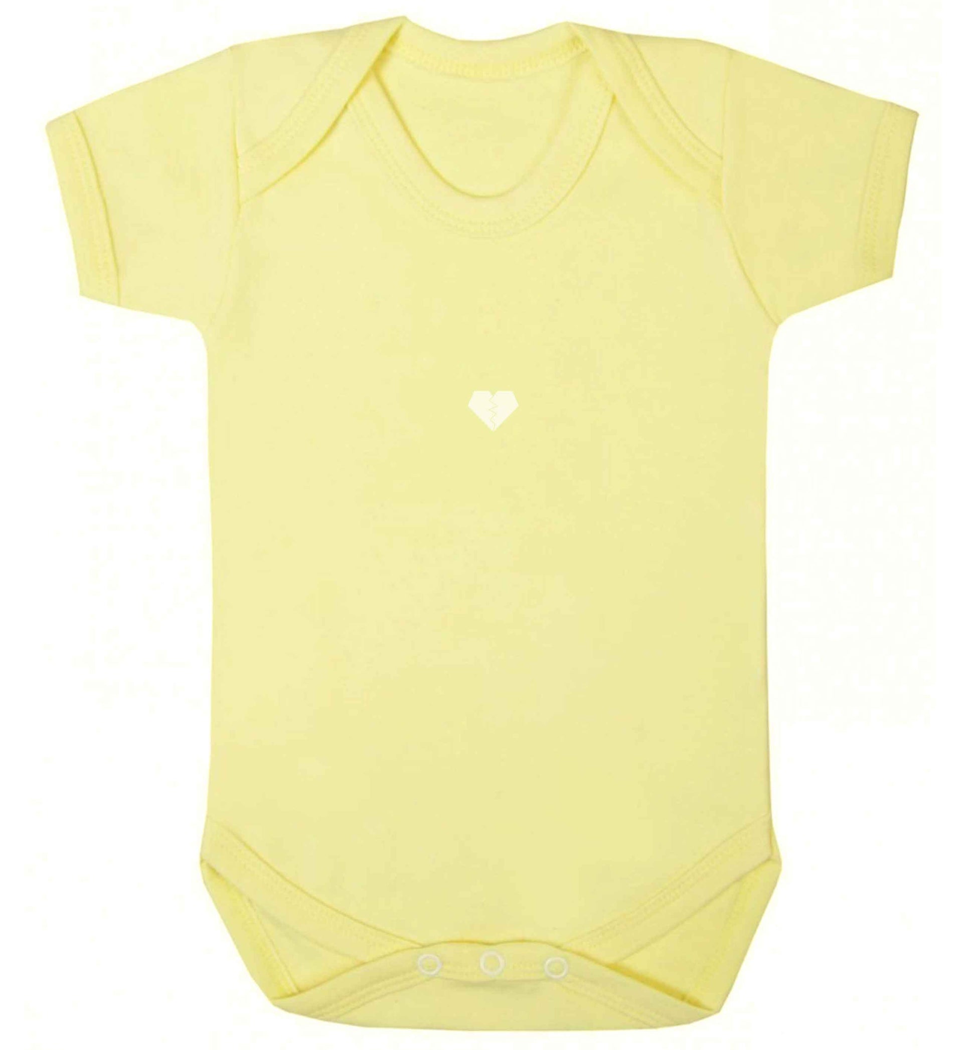 Tiny broken heart baby vest pale yellow 18-24 months
