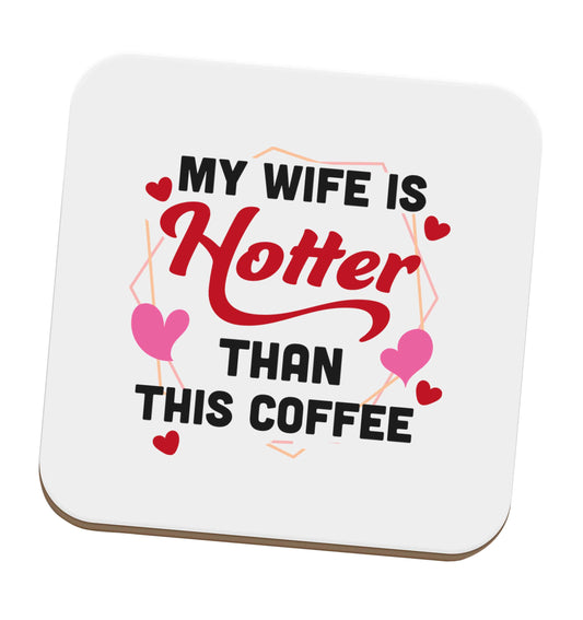 My wife is hotter than this coffee set of four coasters