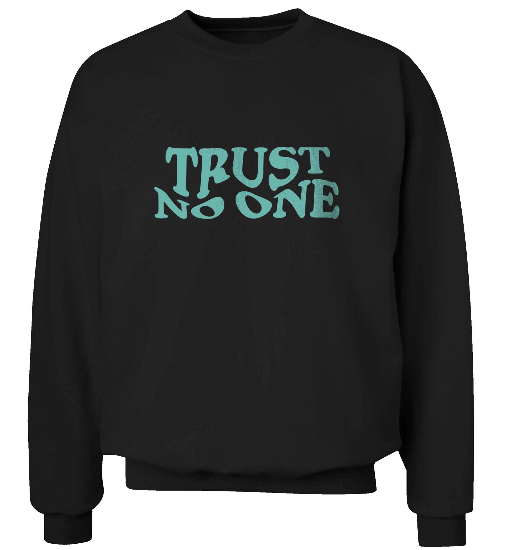 Trust no one adult's unisex black sweater 2XL