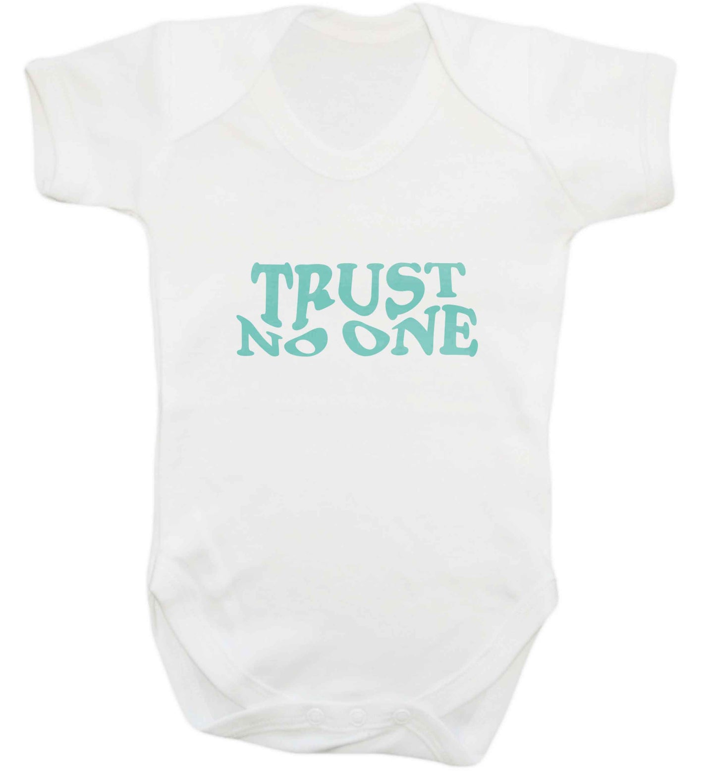 Trust no one baby vest white 18-24 months