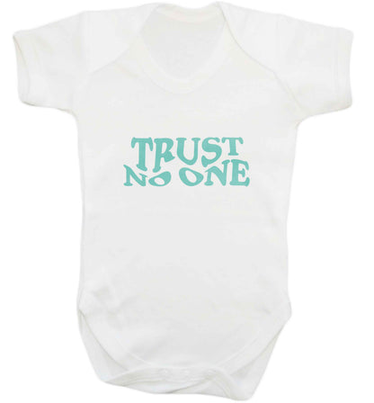 Trust no one baby vest white 18-24 months