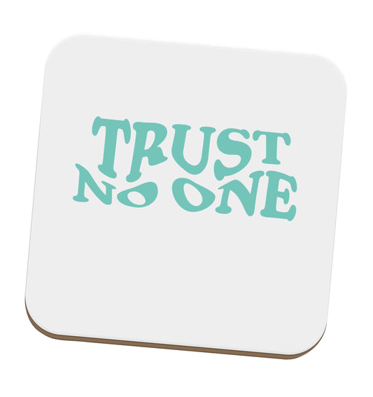 Trust no one set of four coasters