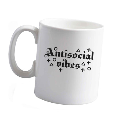 10 oz Antisocial vibes ceramic mug right handed