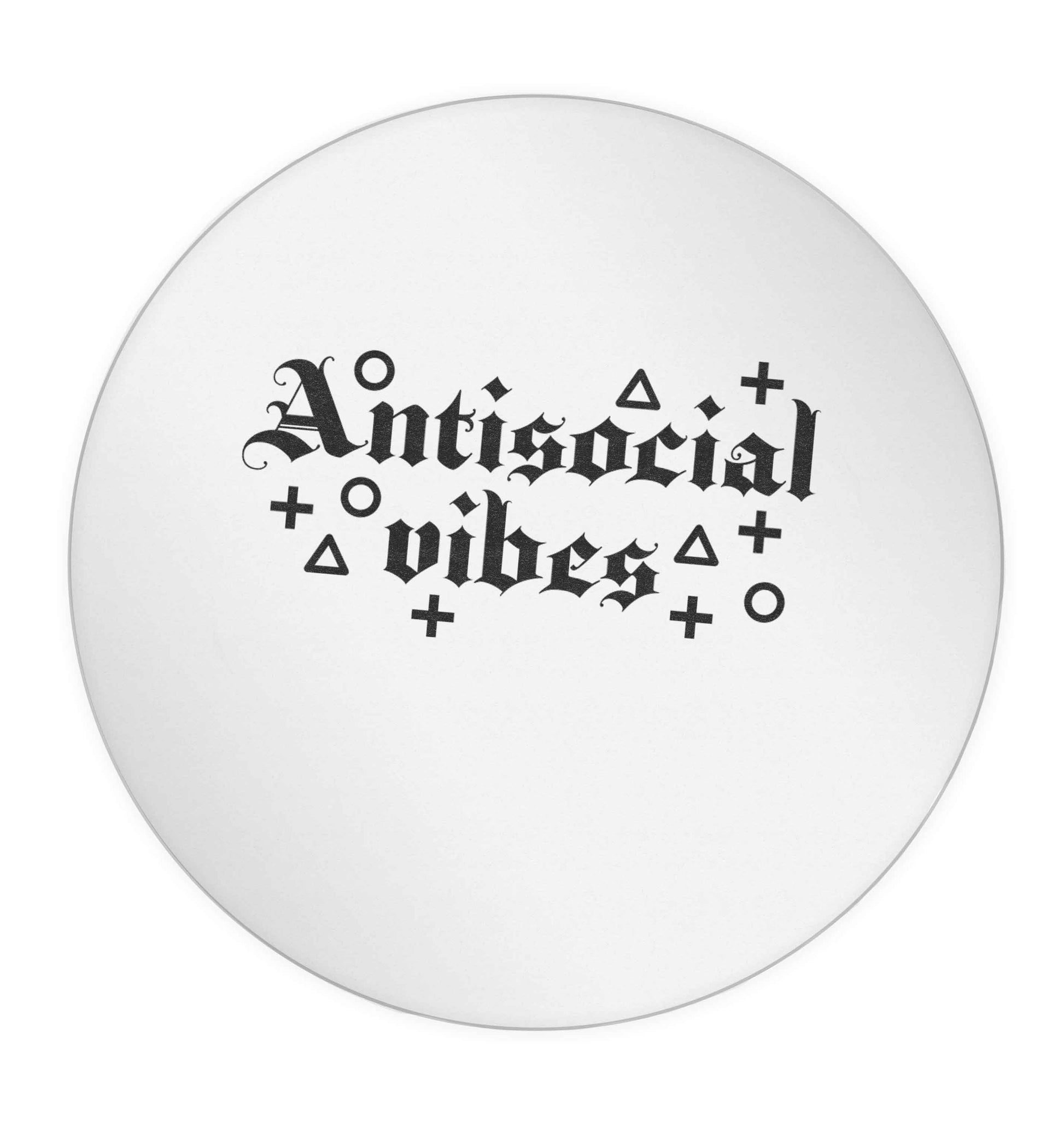 Antisocial vibes 24 @ 45mm matt circle stickers