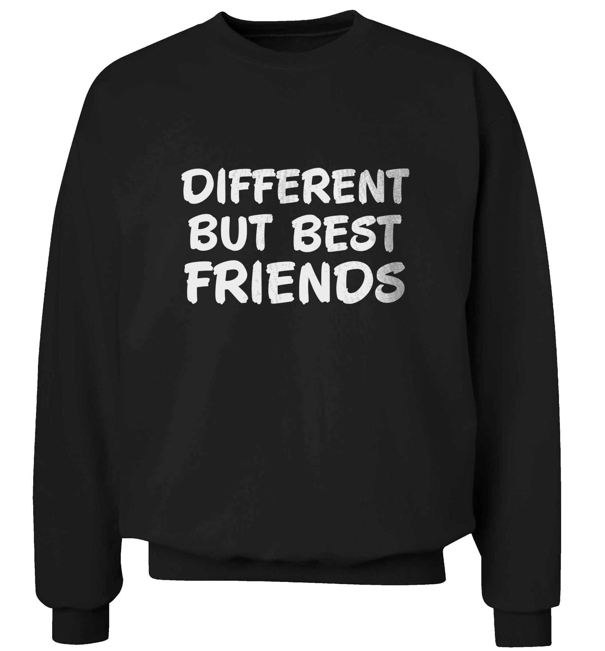 Different but best friends adult's unisex black sweater 2XL