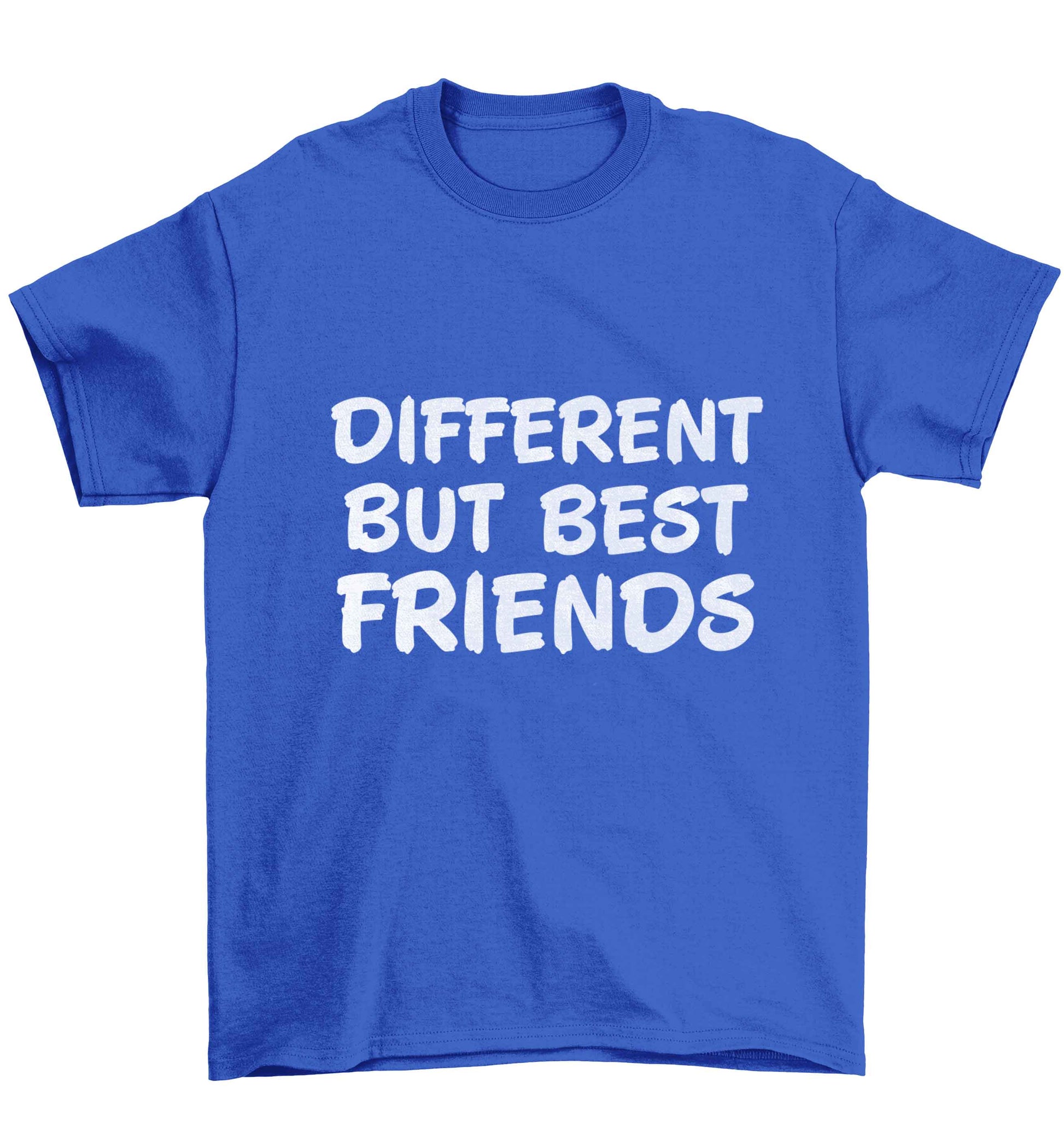 Different but best friends Children's blue Tshirt 12-13 Years