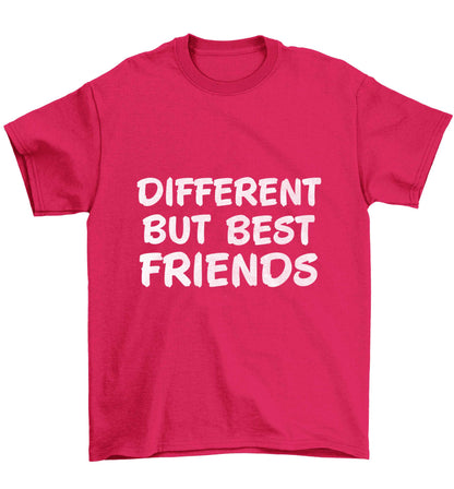 Different but best friends Children's pink Tshirt 12-13 Years