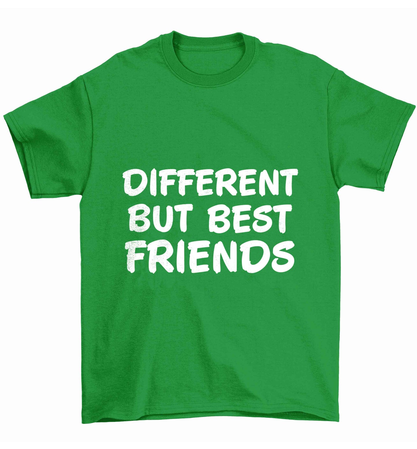 Different but best friends Children's green Tshirt 12-13 Years