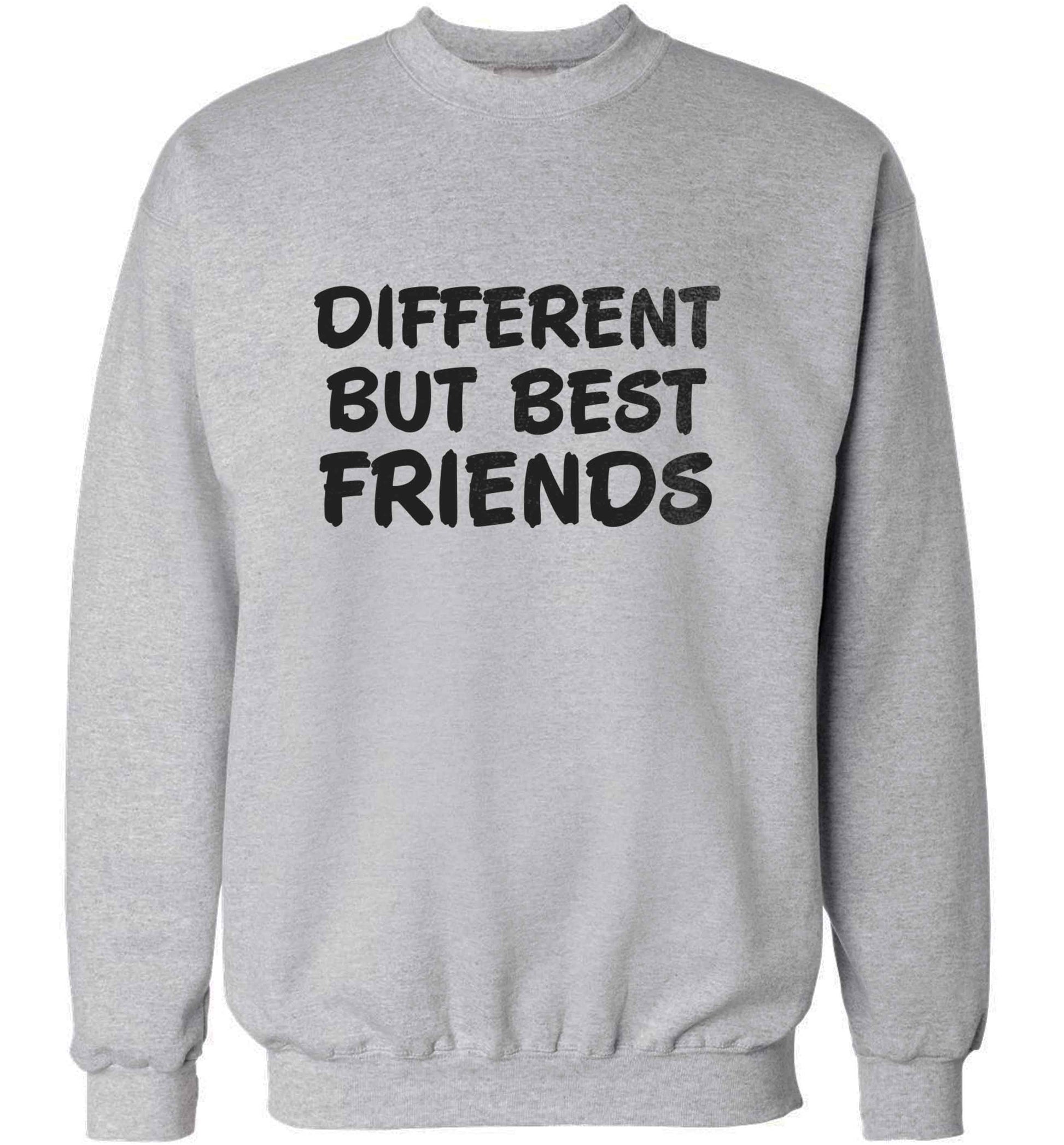Different but best friends adult's unisex grey sweater 2XL