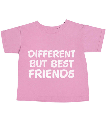 Different but best friends light pink baby toddler Tshirt 2 Years